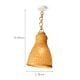 Handmade Bamboo Cone Pendant Lamp Shade